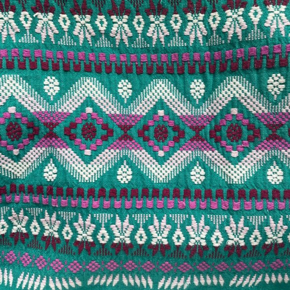 Vintage Latin's Lady Collection Embroidered Mexico Caftan Midi Cotton Dress [S] - Picture 4 of 6